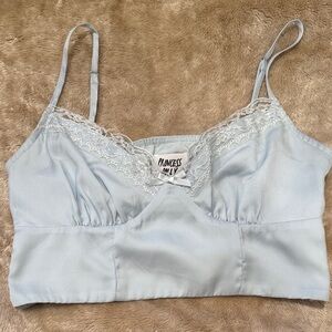Princess Polly Sky Blue Lace Bralette